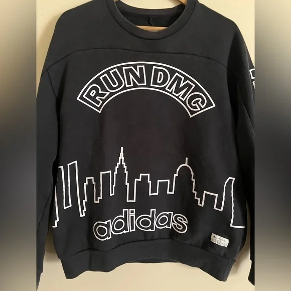 RARE 2014 Adidas Originals Run DMC New York City 1982 Pullover  Sweatshirt L - Picture 4 of 8